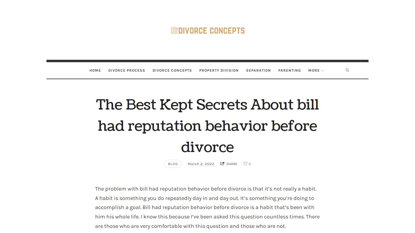 The Best Kept Secrets About bill had reputation behavior before divorce ...