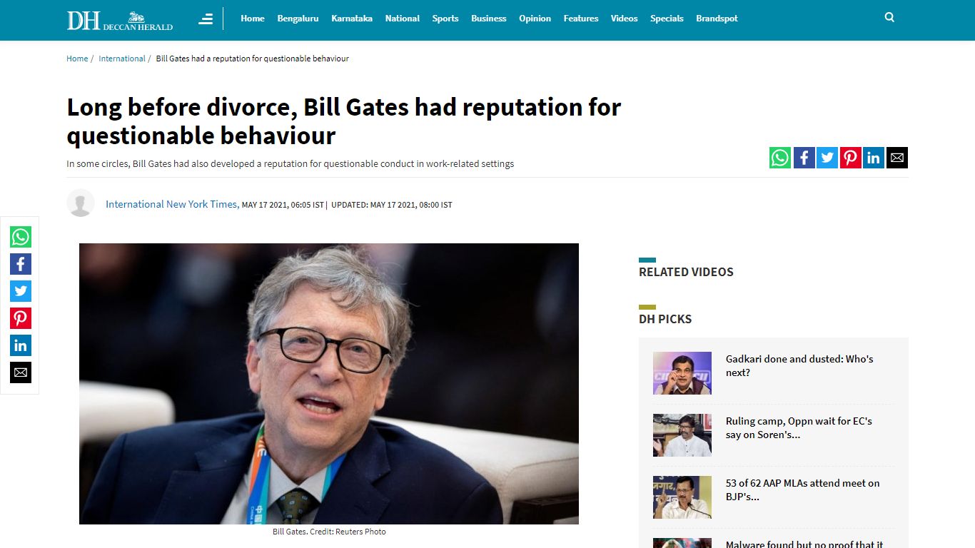 Long before divorce, Bill Gates had reputation for questionable ...